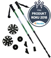 Kije trekkingowe - Kije trekkingowe ACRA 1 para z akcesoriami zielone - miniaturka - grafika 1