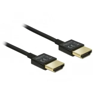 Delock Kabel High Speed HDMI z Ethernet HDMI-A HDMI-A 3D 4K slim 0.5m 84786 - Kable - miniaturka - grafika 1