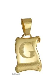 Zawieszka złota literka G pr.585 - Wisiorki - miniaturka - grafika 1