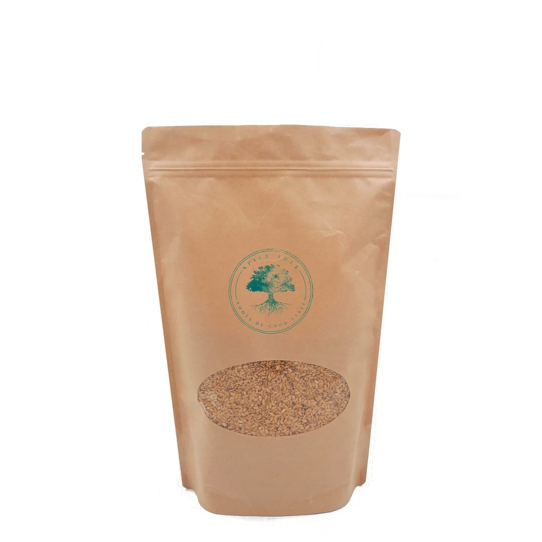 Siemię lniane ZŁOTE ziarno 1kg, 100% naturalne PREMIUM Spice Tree