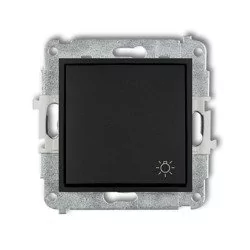 Mechanizm łącznika zwierny światło czarny mat 12MWP-5 Karlik Mini - Gniazdka elektryczne - miniaturka - grafika 1