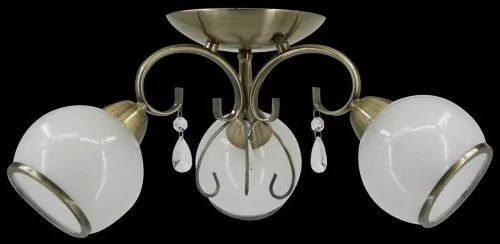 ELEM Lampa sufitowa mosiężna oprawa i kryształki 8875/3 21QG z serii NINA