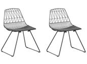 Krzesła - Beliani Zetaw krzeseł do jadalni czarny 2 krzesła HARLAN - miniaturka - grafika 1