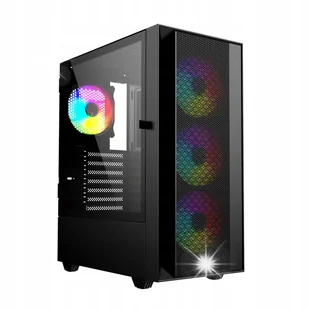Obudowa do komputera Gembird Fornax 4000 ARGB Midi Tower ATX Okno Czarna - Obudowy komputerowe - miniaturka - grafika 1