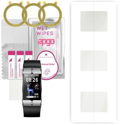 3x folia ochronna hydrożelowa MATOWA do Maxcom FW34 - apgo Smartwatch Hydrogel MATTE Protection Ochrona na ekran smartwatcha