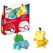 Klocki - MEGA Pokemon, Pokeball Bulbasaur i Psyduck, 2 figurki, klocki, 63 elementy - miniaturka - grafika 1