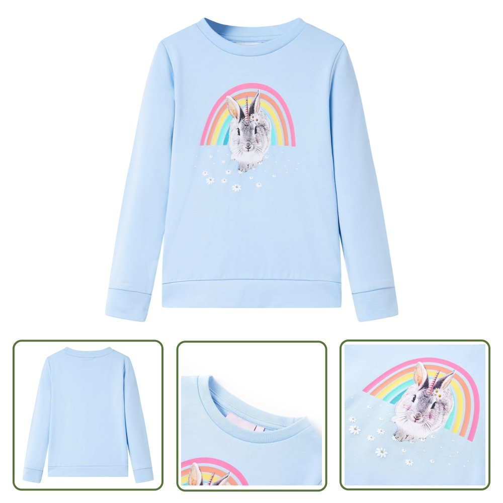 Bluza dziecięca - jasnoniebieska - 104 - Bluza Dla Dziecka