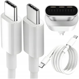 KABEL USB TYP-C DO TYP-C PD USB-C 3,6A BIAŁY 1M 100W SZYBKIE ŁADOWANIE Tele - Kable komputerowe i do monitorów - miniaturka - grafika 1