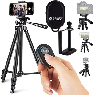 SELFIE 4w1 STATYW PILOT UCHWYT NA TELEFON 133cm Czarny K10 - Selfie stick - miniaturka - grafika 1