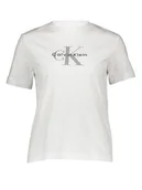 Koszulki i topy damskie - Calvin Klein Koszulka w kolorze białym - miniaturka - grafika 1