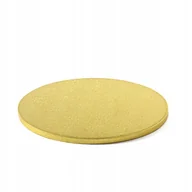 Dodatki do ciast w proszku - Podkład angielski pod tort złoty 25 cm GRUBY OKRĄGŁY WYTRZYMAŁY - miniaturka - grafika 1