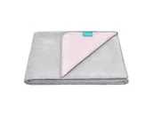 Koce - koc różowo-szary 100 x 150 cm - MUMLA - miniaturka - grafika 1