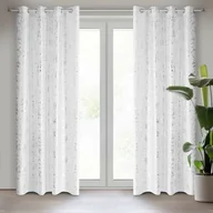 Firany - Firana na przelotkach FEZA 140 x 250 cm biały - miniaturka - grafika 1