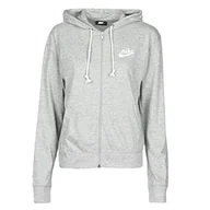 Bluzy damskie - NIKE Nike damska bluza z kapturem Sportswear Gym Vintage Hoodie Fz szary Dk Grey Heather/Sail X-L CJ1694 - miniaturka - grafika 1