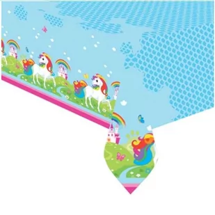 AMSCAN Obrus foliowy Jednorożec 120 x 180 cm - Pozostałe akcesoria dla plastyków - miniaturka - grafika 1