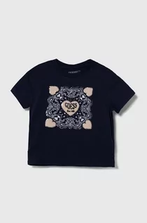Koszulki dla dziewczynek - Guess t-shirt dziecięcy kolor granatowy - grafika 1