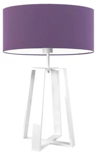 Okrągła lampka nocna na białym stelażu - C8-M98 - Lampy stojące Okrągła lampka nocna na białym stelażu - C8-M98 - Lampy stojące - miniaturka - grafika 1