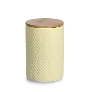 Ceramiczny pojemnik z bambusowym wieczkiem, 720 ml - Pojemniki kuchenne - miniaturka - grafika 1