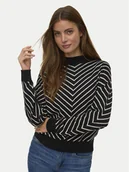 Swetry damskie - Vero Moda Sweter Capricorn 10331893 Czarny Regular Fit - miniaturka - grafika 1
