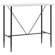 Ławy i stoliki kawowe - vidaXL Stolik barowy, biały, 120 x 60 x 110 cm, MDF - miniaturka - grafika 1