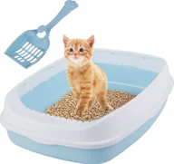 Kuwety dla kotów - Przyjaciele Soldna kuweta dla kota otwarta z ramką toaleta na żwirek + łopatka duża Soldna kuweta dla kota otwarta z ramką toaleta na żwirek + łopatka duża - miniaturka - grafika 1