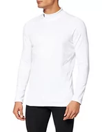 Koszulki męskie - Under Armour Męska koszulka Coldgear Armour Fitted Mock biały/czarny (100) XL 1366066 - miniaturka - grafika 1