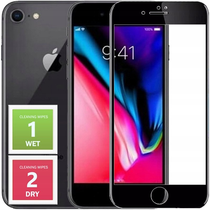 SZKŁO HARTOWANE DO APPLE IPHONE 8 / 7 / SE PEŁNE NA CAŁY EKRAN SZKIEŁKO 5D