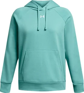Bluza damska Under Armour Rival Flecce Hoodie miętowa 1379500 482-S - Bluzy damskie - miniaturka - grafika 1