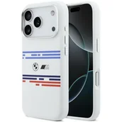 Etui i futerały do telefonów - Etui BMW M Silicon Horizontal Line MagSafe do Apple iPhone 17 Pro Max Biały - miniaturka - grafika 1