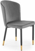 Krzesła - Halmar Krzesło do salonu ze złotymi nóżkami - szary - miniaturka - grafika 1
