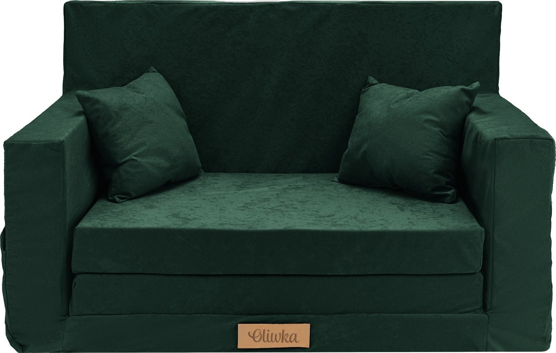 Opinie o Blomster Rozkładana sofa piankowa dziecięca ZIELONA