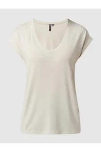 T-shirt z efektowną przędzą model Billo - Pieces - Koszulki i topy damskie - miniaturka - grafika 1