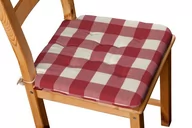 Meble modułowe i akcesoria - Dekoria Siedzisko Olek na krzesło czerwono biała krata 5,5x5,5cm) 42x41x3,5cm Quadro 225-136-18 - miniaturka - grafika 1