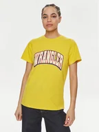 Koszulki i topy damskie - Wrangler T-Shirt Varsity 112350189 Żółty Regular Fit - miniaturka - grafika 1