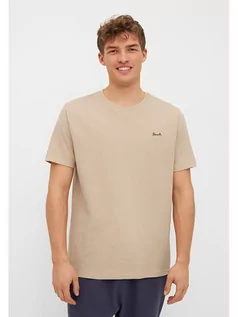 Koszulki męskie - Bench Koszulka "Bluza" w kolorze beżowym - grafika 1