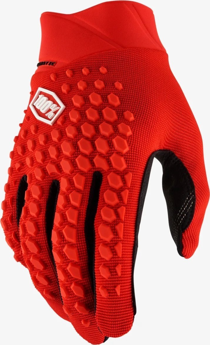 100% Rękawiczki 100% GEOMATIC Gloves Red - XXL długość dłoni 209-216 mm NEW 2022