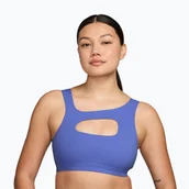Bielizna sportowa damska - Biustonosz treningowy Nike Zenvy Light-Support Lightly Lined sapphire/white WYSYŁKA W 24H 30 DNI NA ZWROT - miniaturka - grafika 1