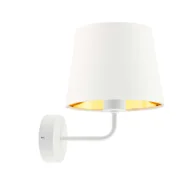 Lampy ścienne - Biały kinkiet ścienny glamour RIMINI GOLD - miniaturka - grafika 1