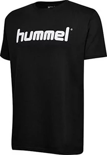 Bluzy męskie - Hummel HMLGO T-Shirt męski S/S, bawełniany, z logo, czarny, l - grafika 1