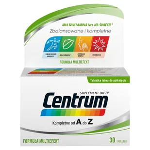 GlaxoSmithKline CONSUMER HEALTHCARE SP. Centrum Multiwitamina Kompletne od A do Z 30 tabletek - Witaminy i minerały - miniaturka - grafika 2