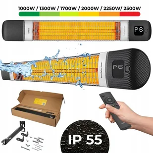 Infrared heater LUXEVA Pro-Wl-B, 2500W, black - Grzałki do akwarium - miniaturka - grafika 1