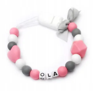 Silikonowa zawieszka z imieniem OLA upominek - Akcesoria do smoczków - miniaturka - grafika 1