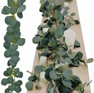 Sztuczne kwiaty - GIRLANDA Z EUKALIPTUSA ZWIS EUKALIPTUS LIŚCIE EUKALIPTUSA W GIRLANDZIE 200 CM - miniaturka - grafika 1