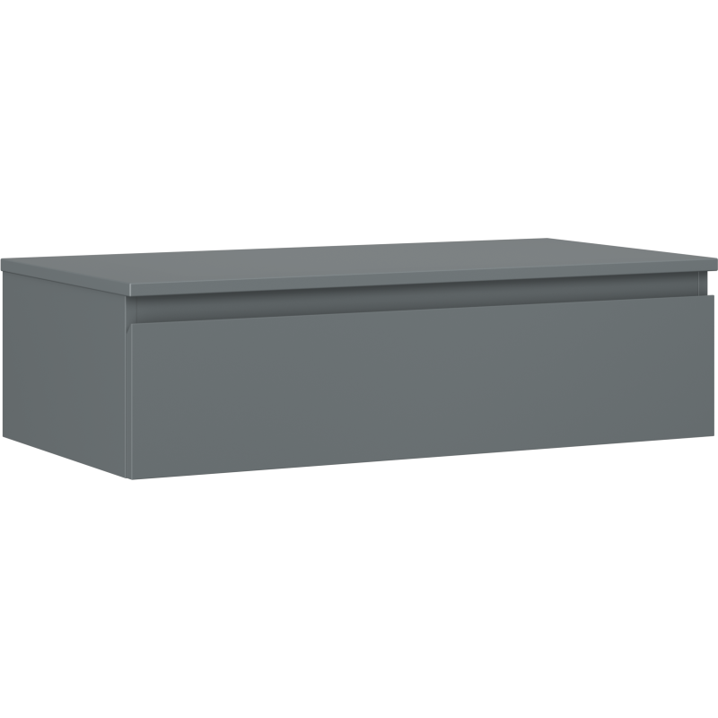 Mexen Orio szafka łazienkowa podumywalkowa 90 cm z blatem, 1 szuflada, grafit mat - 91A10-09023-1-BFC66