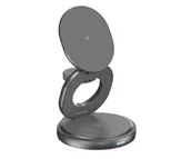 Ładowarki do telefonów - Silver Monkey MagCharger 3in1 foldable travel charging station B - miniaturka - grafika 1