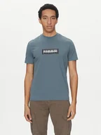 Koszulki męskie - Napapijri T-Shirt S-box Logo NP0A4I3L Zielony Regular Fit - miniaturka - grafika 1
