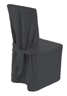 Poduszki na krzesła - Sukienka na krzesło, DEKORIA, Madrid, melanżowy szary z czarną nitką, 45x94 cm - miniaturka - grafika 1