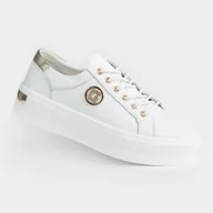 Półbuty damskie - Półbuty skóra naturalna GOODIN GD-XF-138 wyższa podeszwa biały 38 - miniaturka - grafika 1