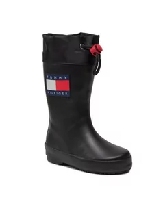 Buty dla dziewczynek - Tommy Hilfiger Kalosze Rain Boot T3X6-30766-0047 M Czarny - grafika 1