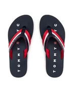 Klapki i japonki damskie - Tommy Hilfiger Japonki Tommy Loves Ny Beach Sandal FW0FW02370 Granatowy - miniaturka - grafika 1